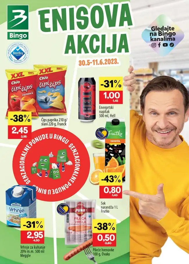 Bingo: Enisova akcija za RS od 30.05. do 11.06.2023.