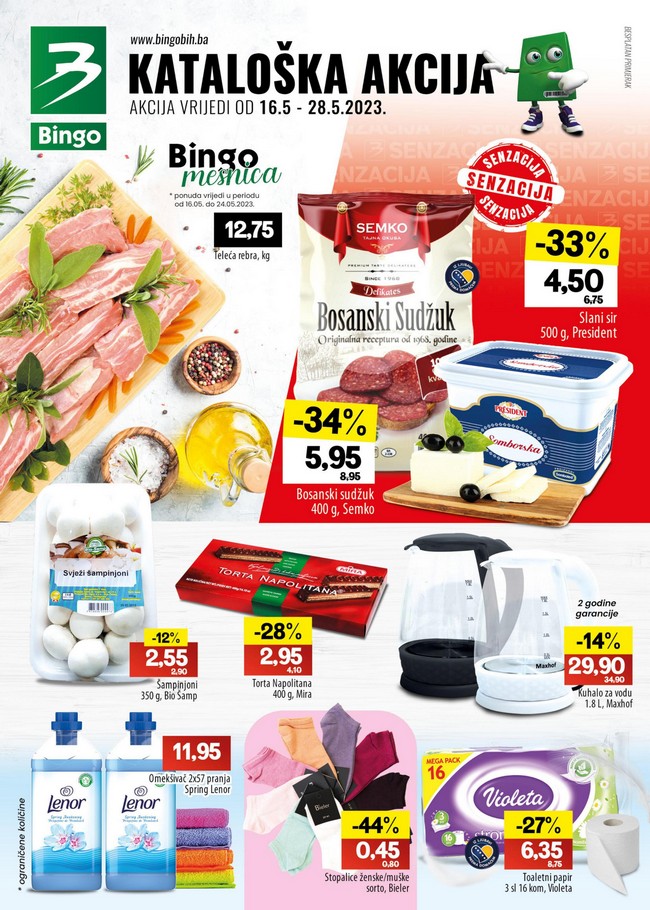 Bingo: Kataloška akcija za FBiH od 16. do 28.05.2023.