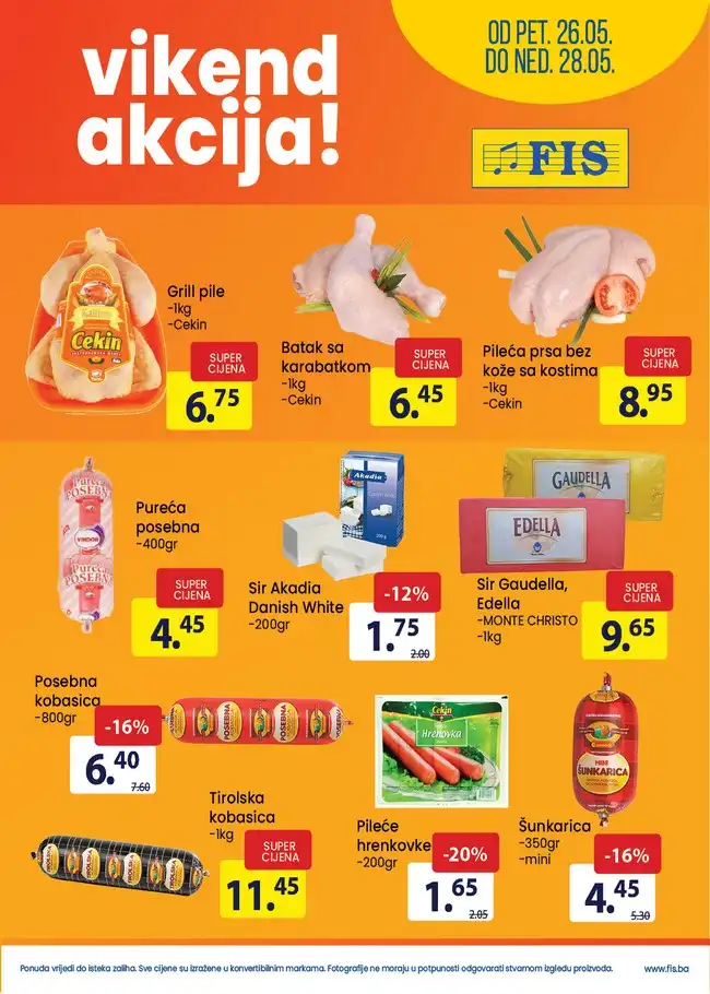 FIS: Vikend akcija od 26. do 28.05.2023.