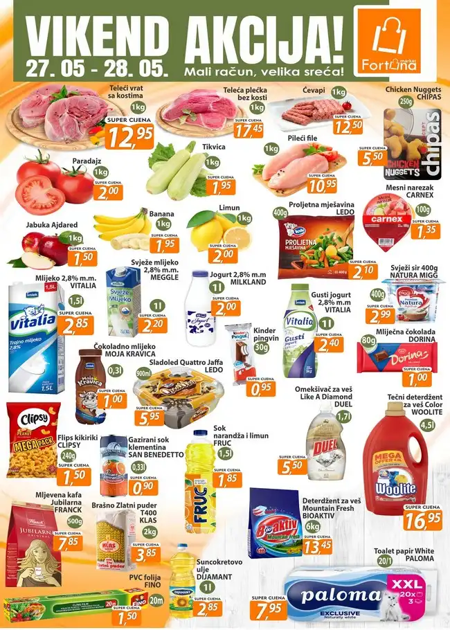 Fortuna marketi: Vikend akcija od 27. do 28.05.2023.