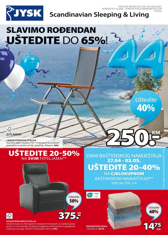 Jysk: Akcijski katalog od 27.04. do 10.05.2023.