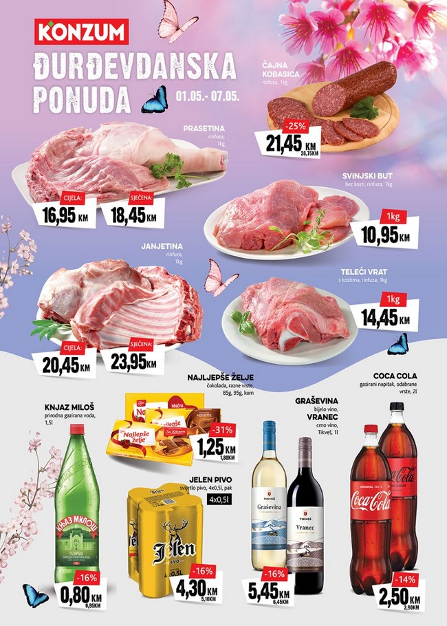 Konzum Đurđevdanska akcija 01. do 07.05.2023 Konzum: Đurđevdanska akcija 01. do 07.05.2023.