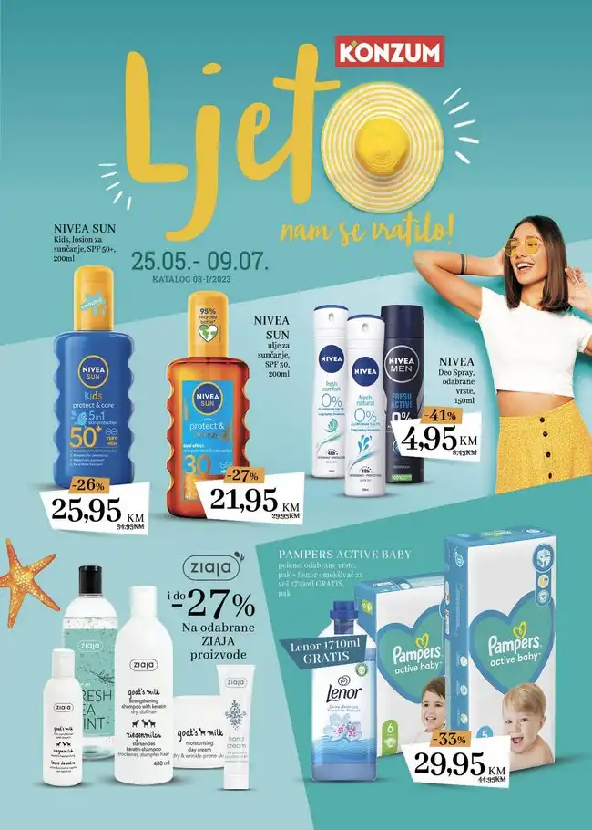 Konzum Ljeto nam se vratilo! Katalog od 25.05. do 09.07.2023.-01 Konzum: Ljeto nam se vratilo! Katalog od 25.05. do 09.07.2023.