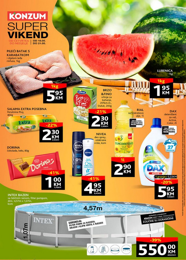 Konzum Super vikena akcija od 18. do 21.05.2023. Konzum: Super vikena akcija od 18. do 21.05.2023.