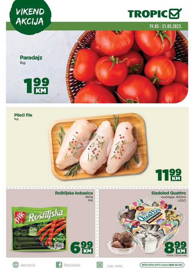 Tropic: Vikend akcija od 19. do 21.05.2023.