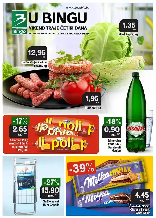 Bingo: Vikend akcija za FBiH od 25. do 28.05.2023.