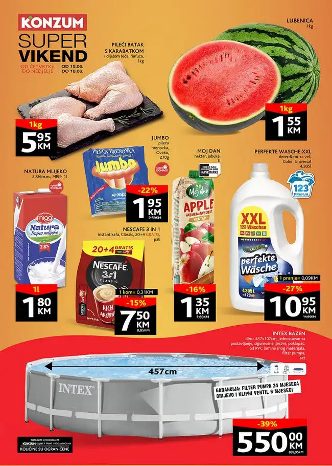 Konzum: Super vikend akcija od 15. do 18.06.2023.