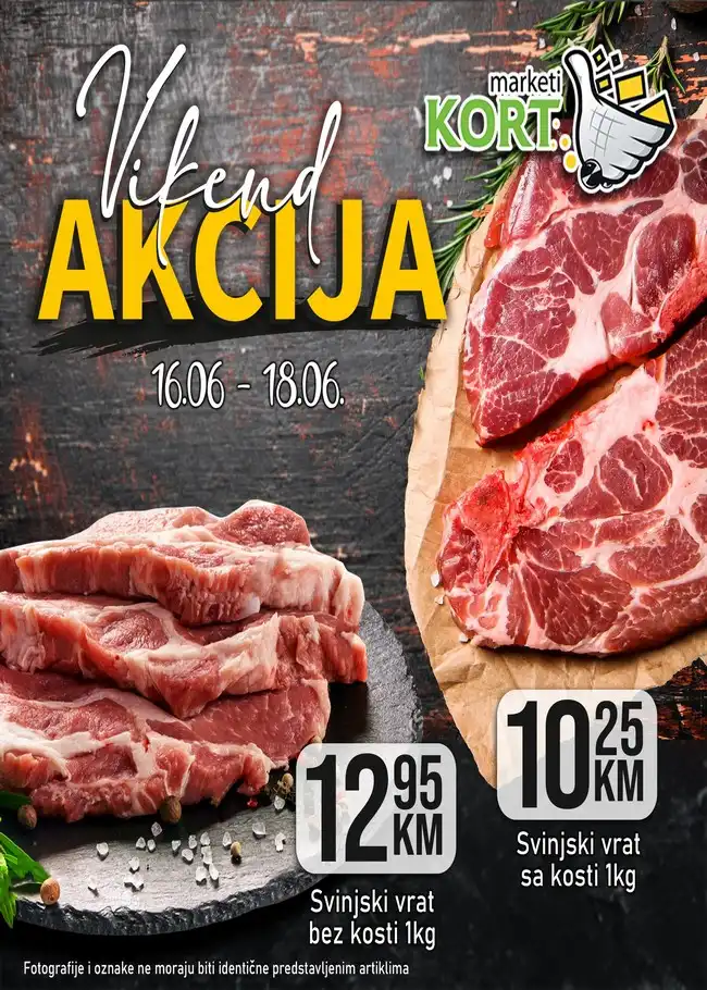 Kort marketi: Vikend akcija od 16. do18.06.2023.