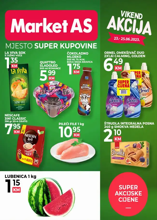 Market AS Vikend akcija od 23. do 25.06.2023. Market AS: Vikend akcija od 23. do 25.06.2023.
