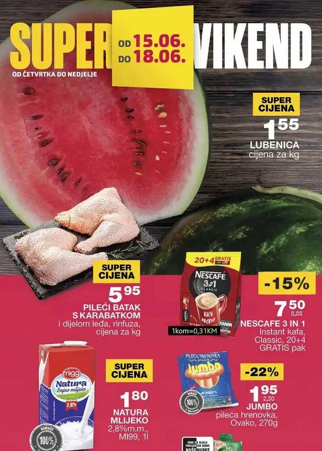 Mercator: Super vikend akcija od 15. do 18.06.2023.