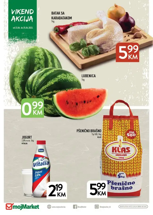 Moj Market: Vikend akcija od 23. do 25.06.2023.
