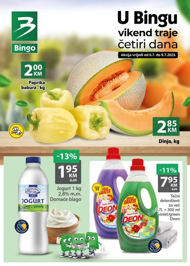 Bingo: Vikend akcija za FBiH od 06. do 09.07.2023.