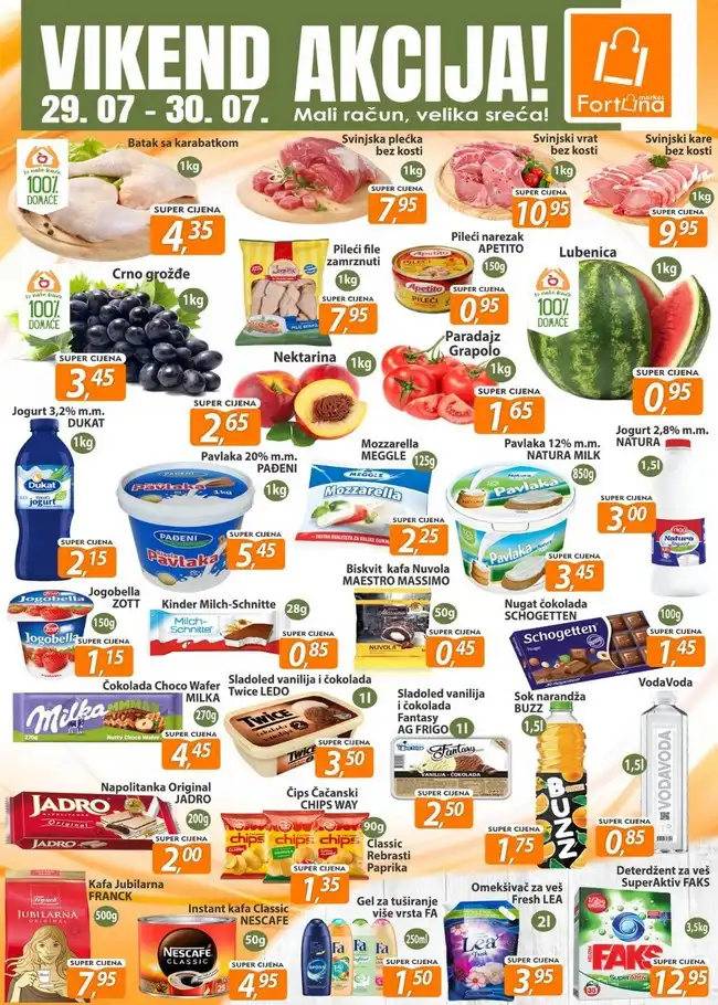 Fortuna maerketi: Vikend akcija od 29. do 30.07.2023.