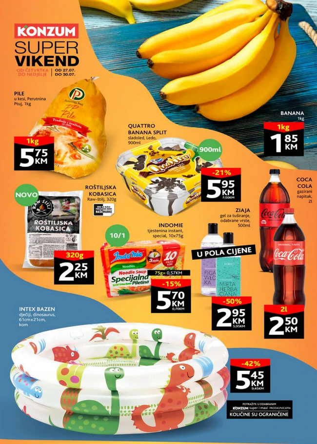 Konzum: Super vikend akcija od 27. do 30.07.2023.