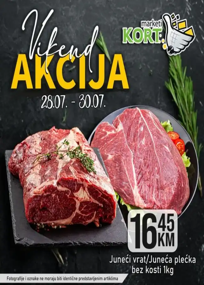Kort marketi: Vikend akcija od 27. do 30.07.2023.