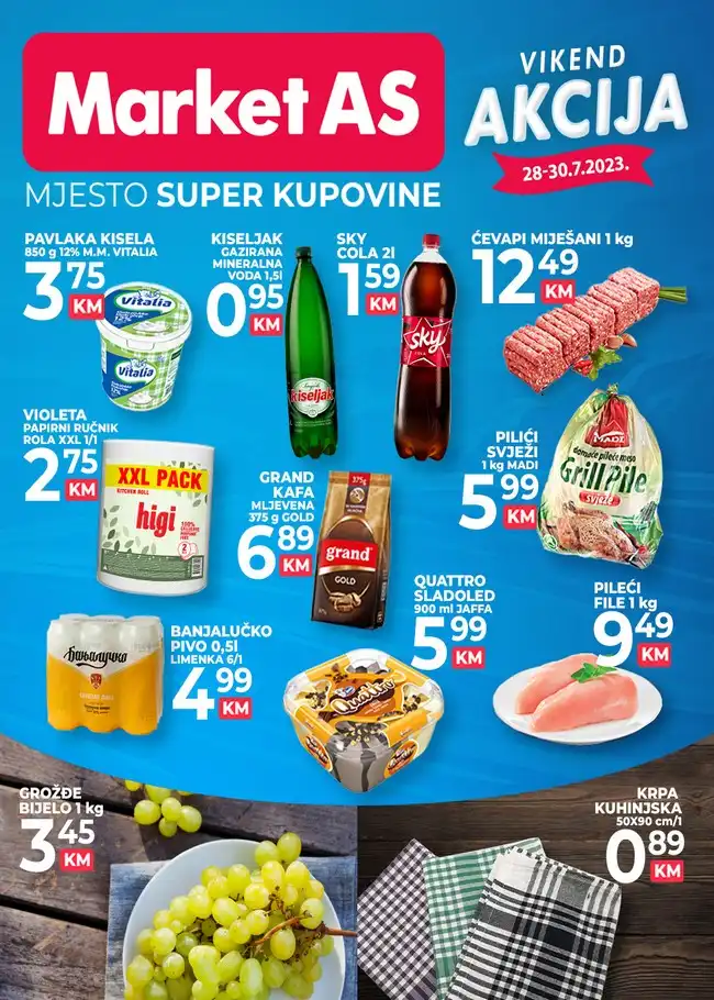 Market AS: Vikend akcija od 28. do 30.07.2023.