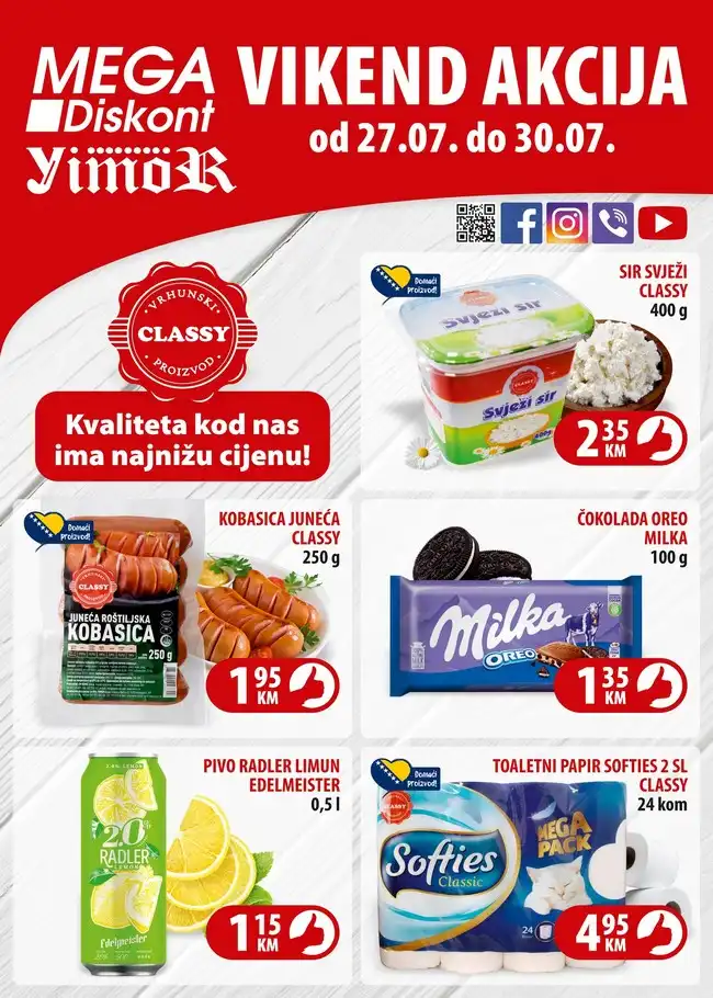 Mega diskont vikend akcija od 27. do 30.07.2023 Mega diskont: Vikend akcija od 27. do 30.07.2023.