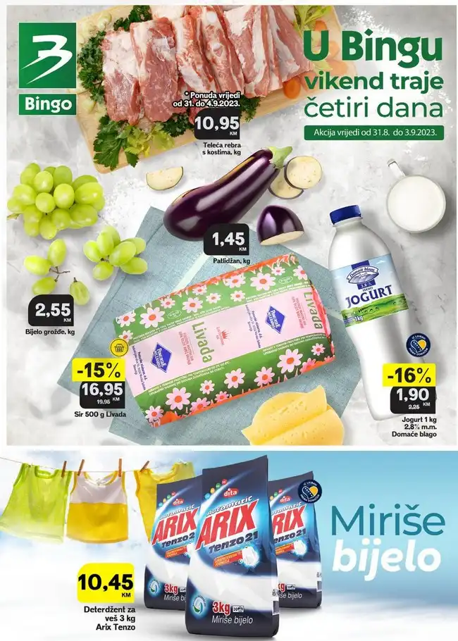 Bingo: Vikend akcija za FBiH od 31.08 do 03.09.2023.