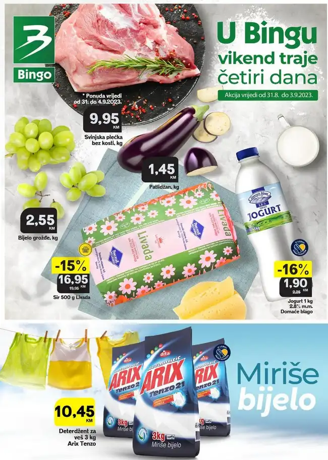 Bingo: Vikend akcija za RS od 31.08 do 03.09.2023.