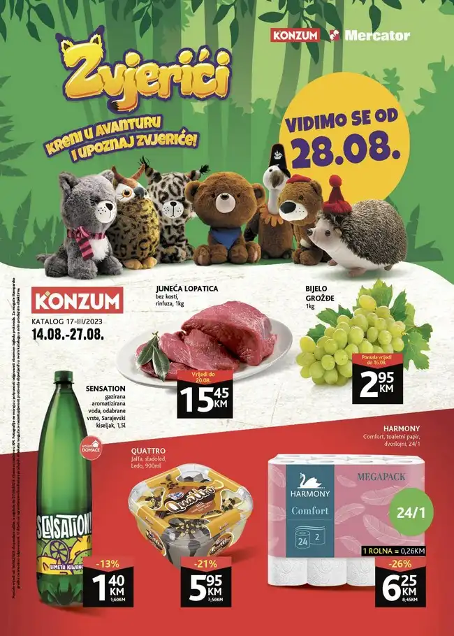 Konzum Akcijski katalog od 14. od 27.08.2023.-01 Konzum: Akcijski katalog od 14. od 27.08.2023.