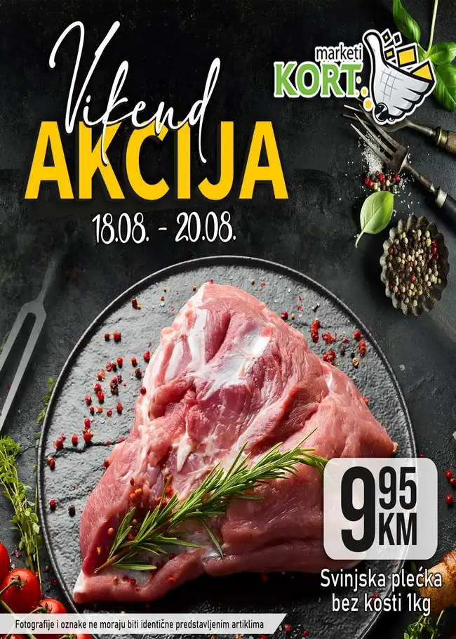 Kort marketi: Vikend akcija od 18. do 20.08.2023.