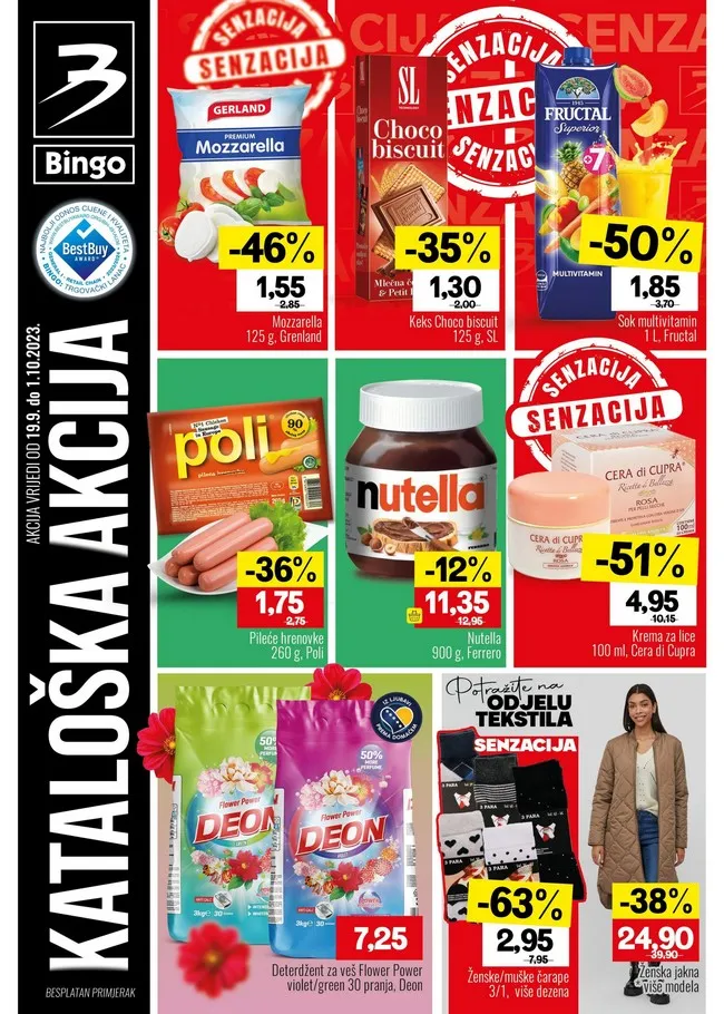 Bingo: Kataloška akcija za FBiH od 19.09 do 01.10.2023.