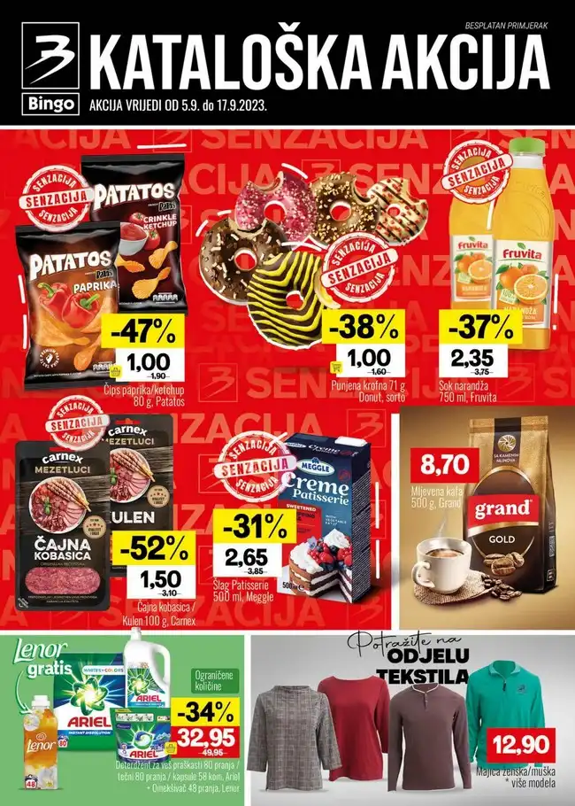 Bingo: Kataloška akcija za RS od 05. do 17.09.2023.
