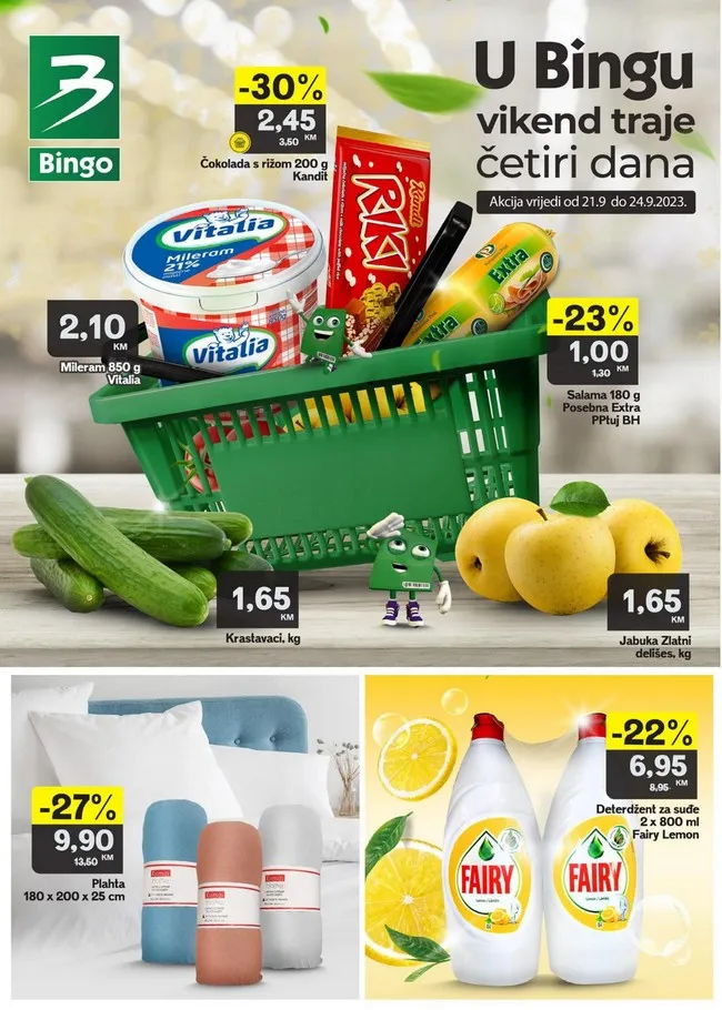 Bingo: Vikend akcija za RS od 21. do 24.9.2023.