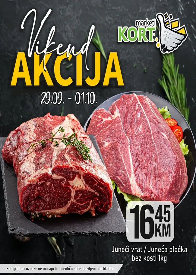 Kort marketi: Vikend akcija od 29.09. do 01.10.2023.