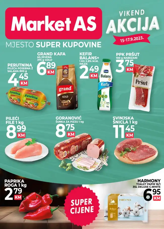 Market AS: Vikend akcija od 15. do 17.09.2023.