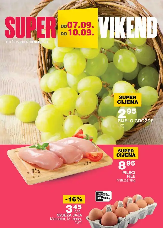 Mercator: Super vikend akcija od 07. do 10.09.2023.