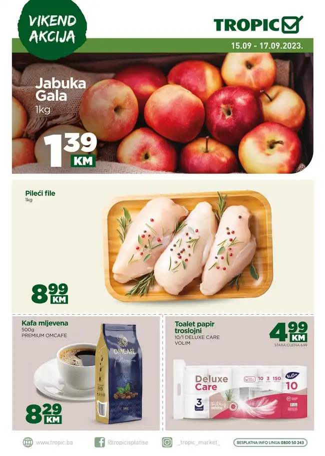 Tropic: Vikend akcija od 15. do 17.09.2023.