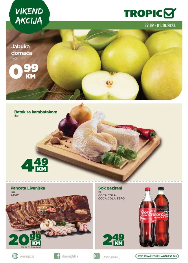 Tropic: Vikend akcija od 29.09. do 01.10.2023.