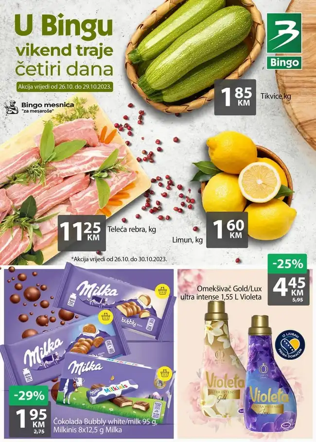 Bingo: Vikend akcija za FBiH od 26. do 29.10.2023.