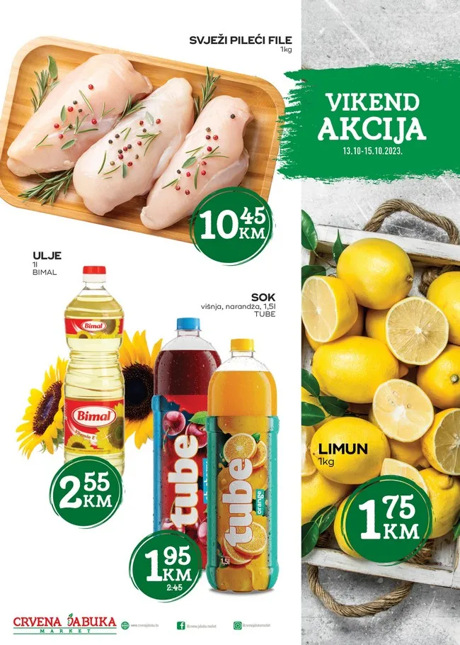 Crvena jabuka Vikend akcija od 13. do 15.10.2023.-povoljnije.com Crvena jabuka: Vikend akcija od 13. do 15.10.2023.