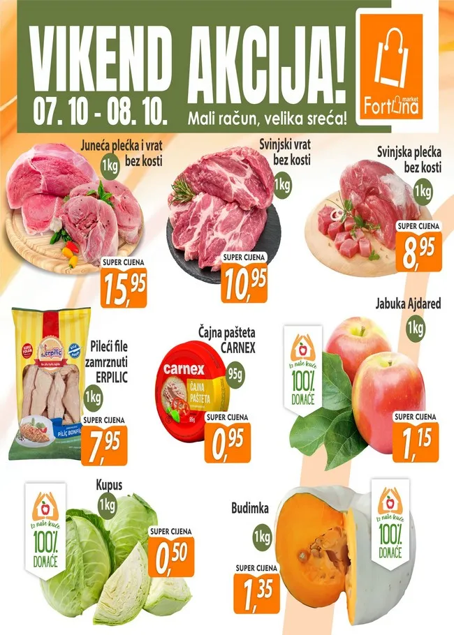 Fortuna marketi: Vikend akcija od 07. do 08.10.2023.
