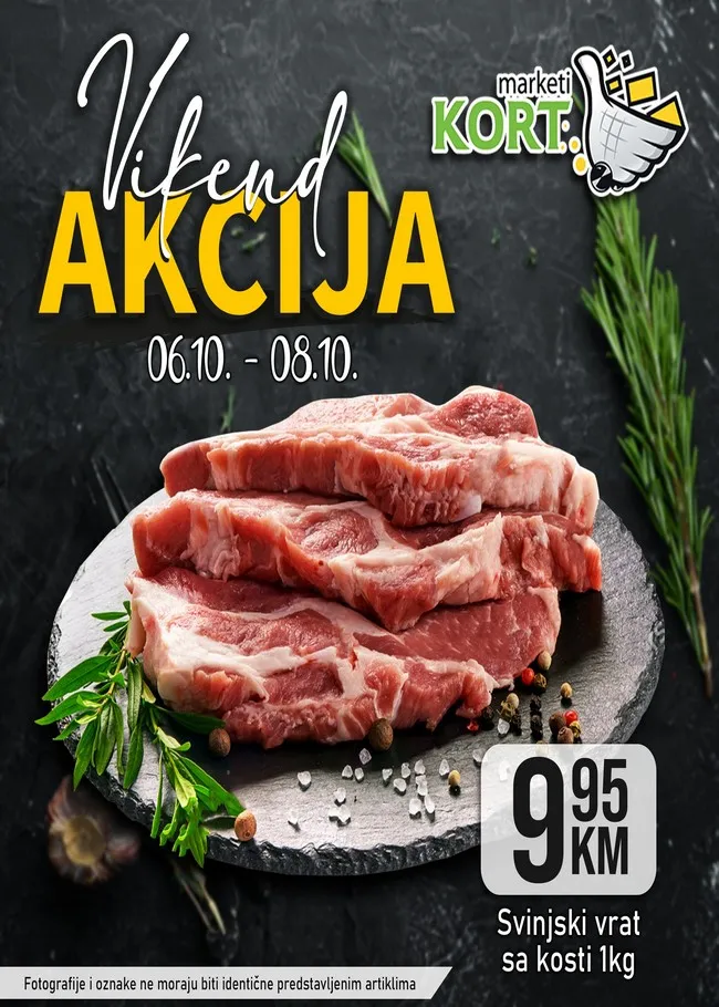 Kort marketi: Vikend akcija od 06. do 08.10.2023.