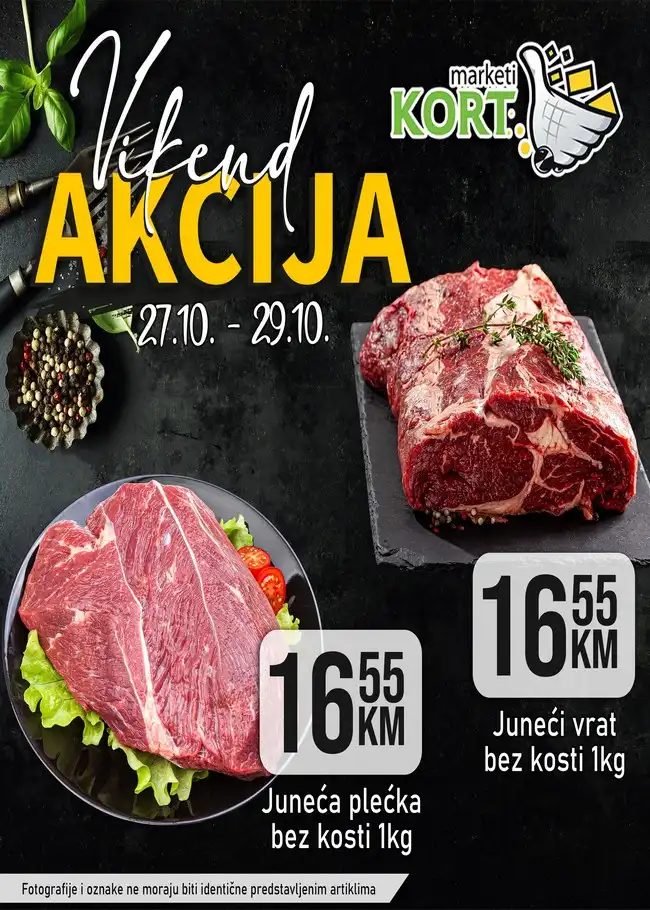 Kort marketi: Vikend akcija od 27. do 29.10.2023.