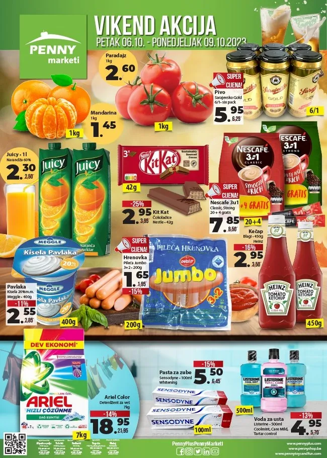 Penny marketi: Vikend akcija od 06. do 09.10.2023.