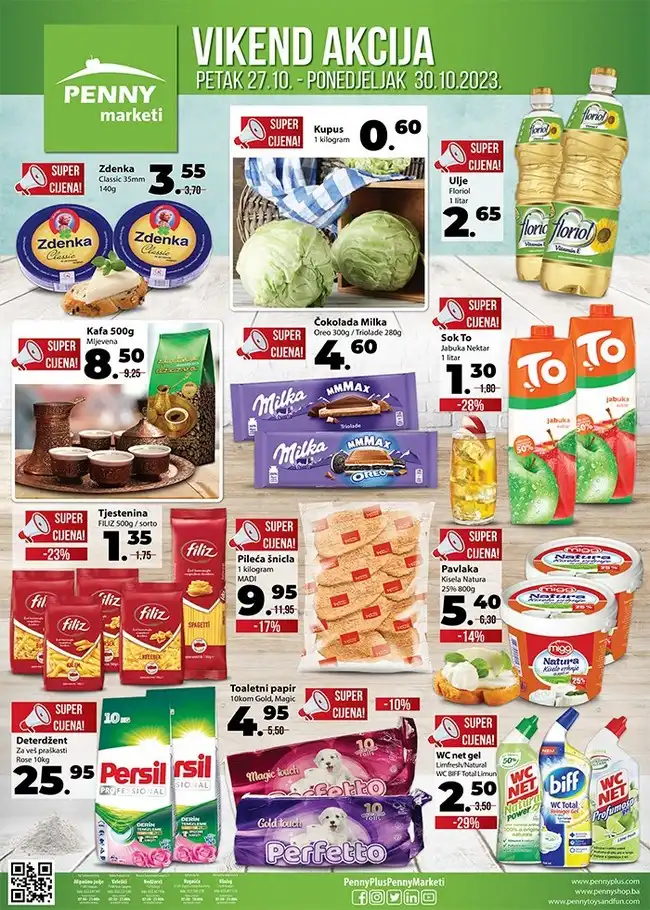 Penny marketi: Vikend akcija od 27. do 30.10.2023.