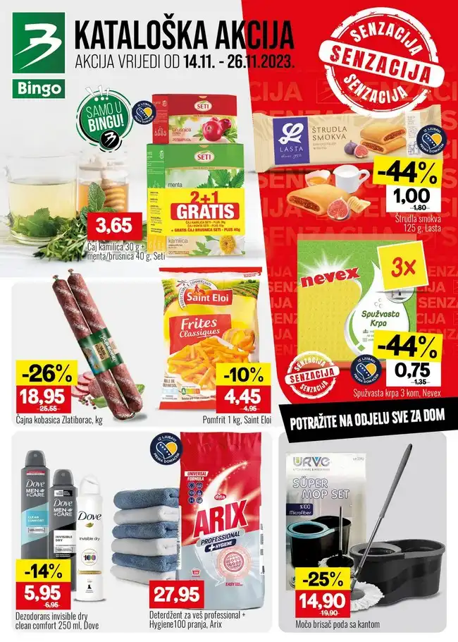 Bingo: Kataloška akcija za RS od 14. do 26.11.2023.
