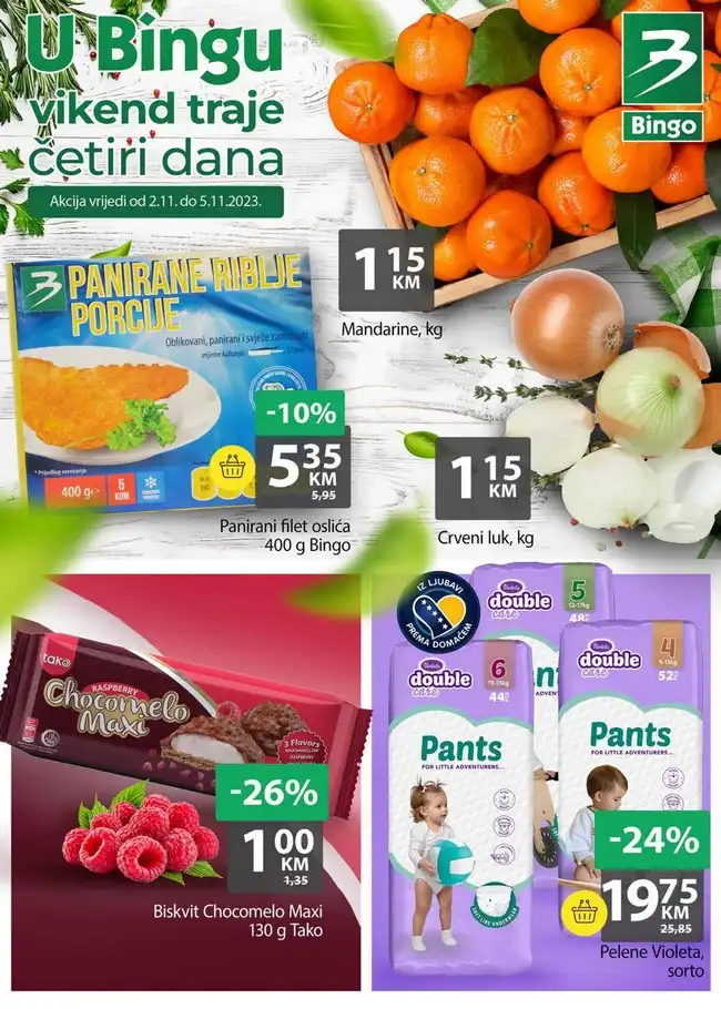 Bingo Vikend akcija za FBiH od 02. do 05.11.2023.-1 Bingo: Vikend akcija za FBiH od 02. do 05.11.2023.