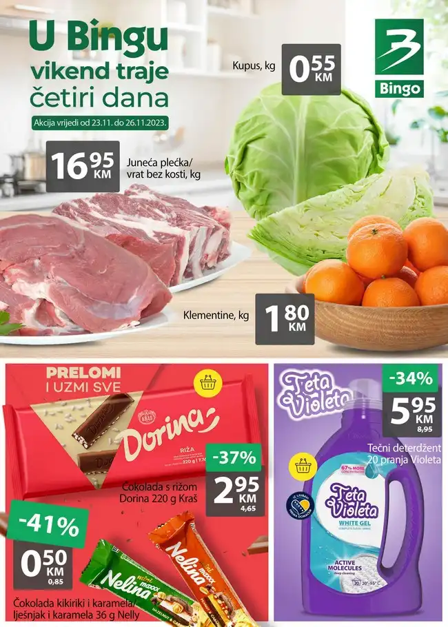 Bingo: Vikend akcija za FBiH od 23. do 26.11.2023.