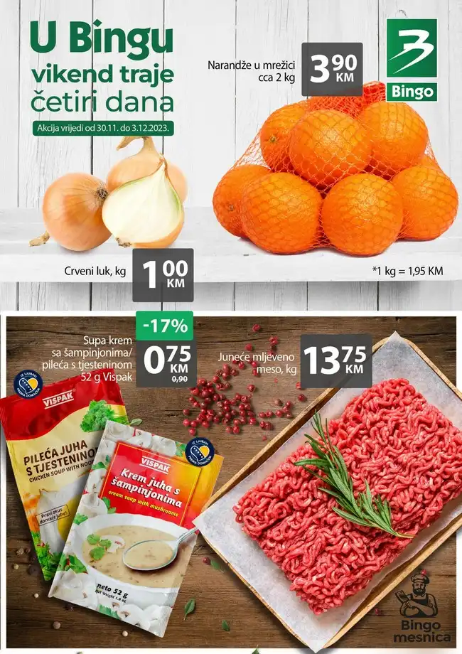 Bingo: Vikend akcija za FBiH od 30.11. do 03.12.2023.