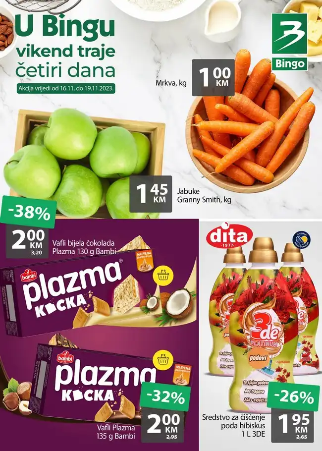 Bingo: Vikend akcija zs RS od 16. do 19.11.2023.