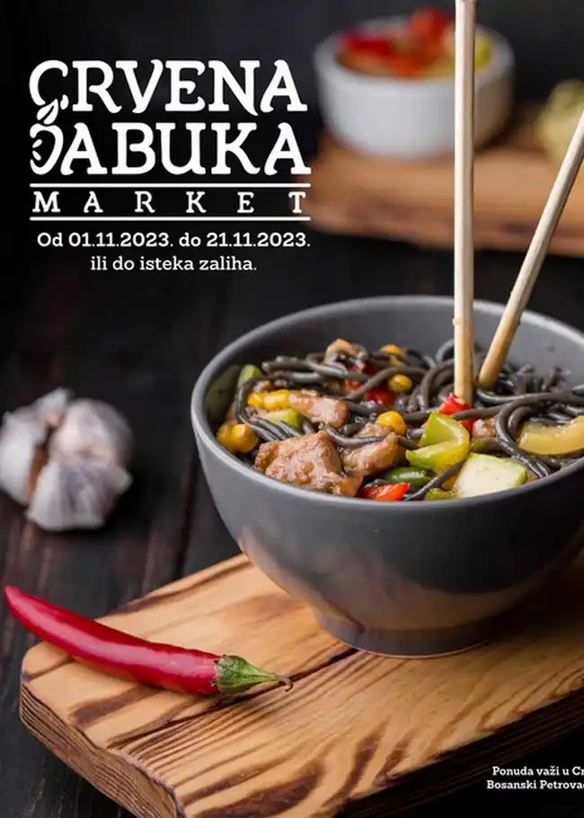 Crvena jabuka Akcijski katalog od 01. do 21.11.2023 (1) Crvena jabuka: Akcijski katalog od 01. do 21.11.2023.