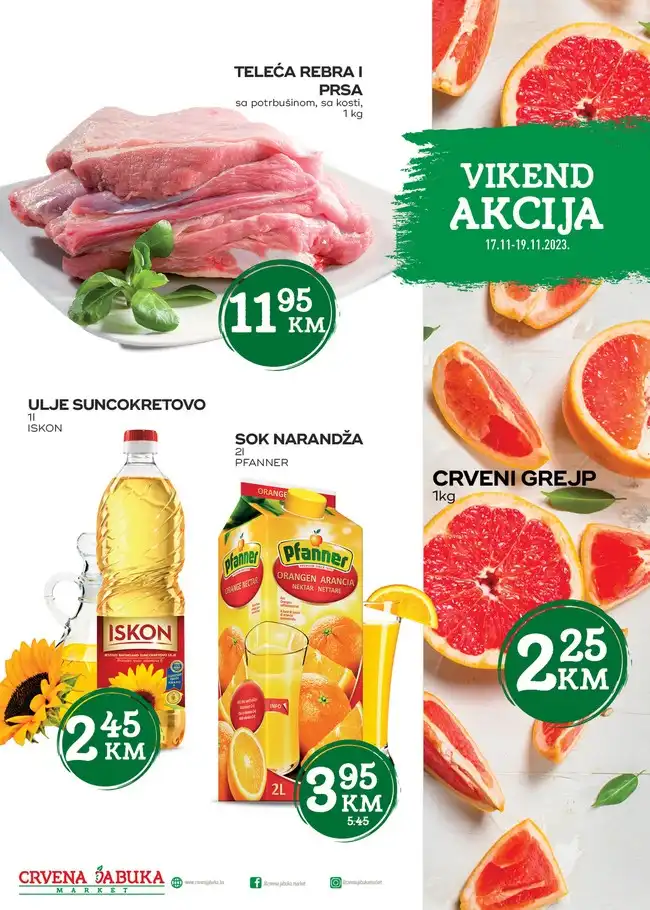 Crvena jabuka: Vikend akcija od 17. do 19.11.2023.