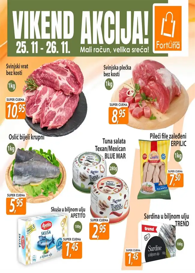 Fortuna marketi: Vikend akcija od 25. do 26.11.2023.