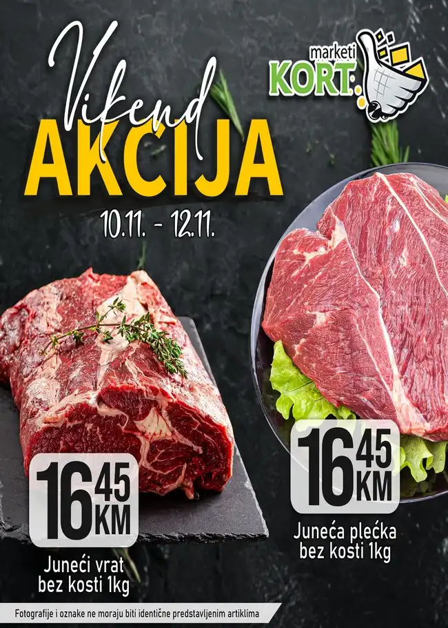 Kort marketi: Vikend akcija od 10. do 12.11.2023.