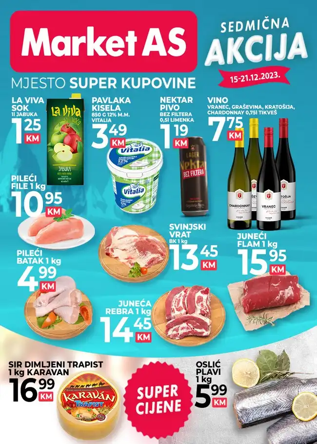 Market AS: Sedmična akcija od 15. do 21.12.2023.